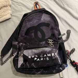 Chanel Black and Gray Backpack
